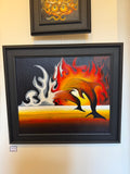 Day 24 Dolphins on canvas