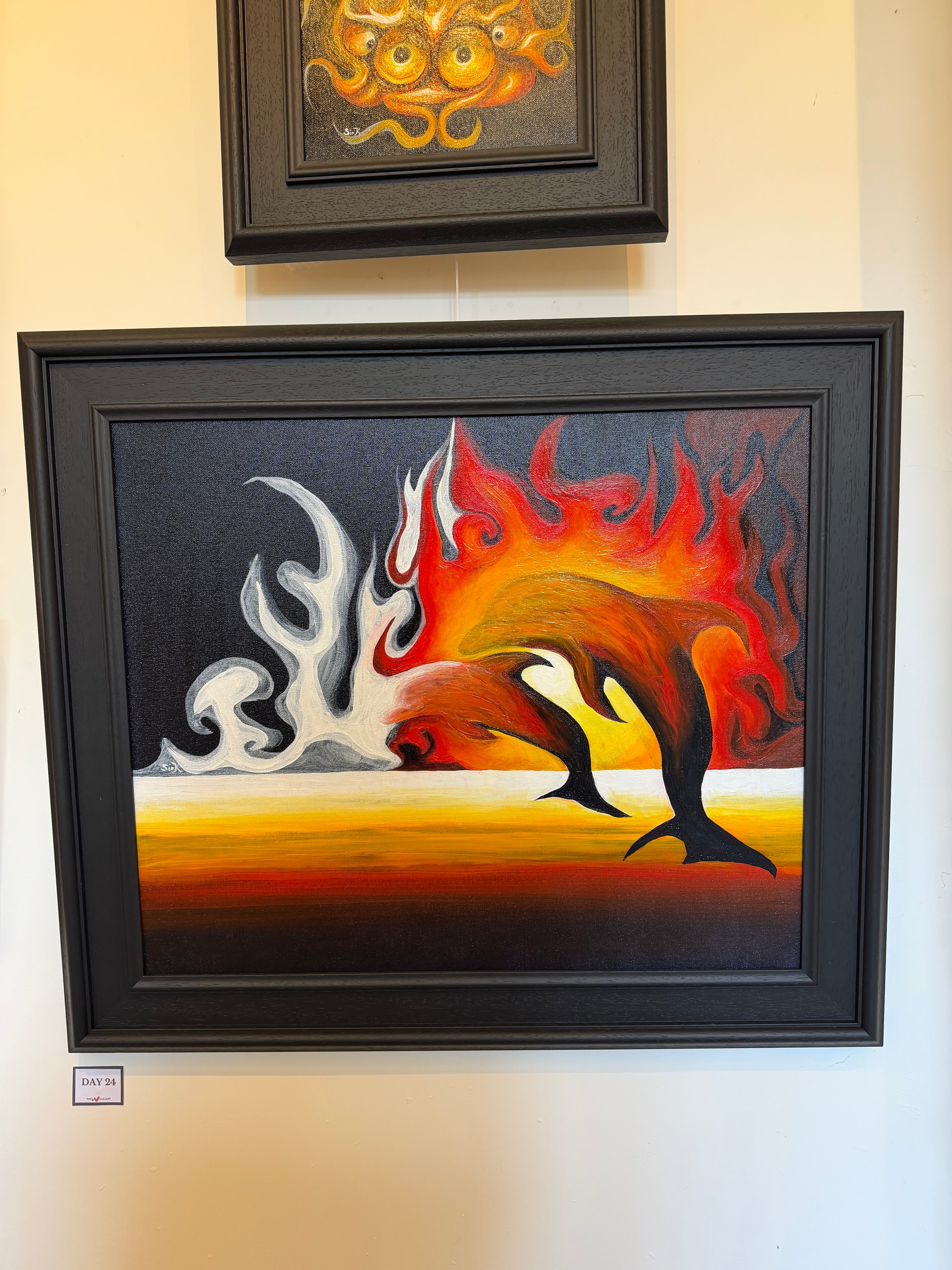 Day 24 Dolphins on canvas
